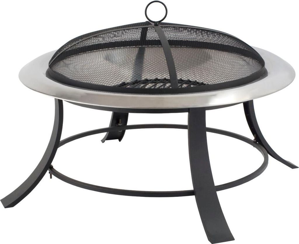 A product shot of a fire pit on a white background.