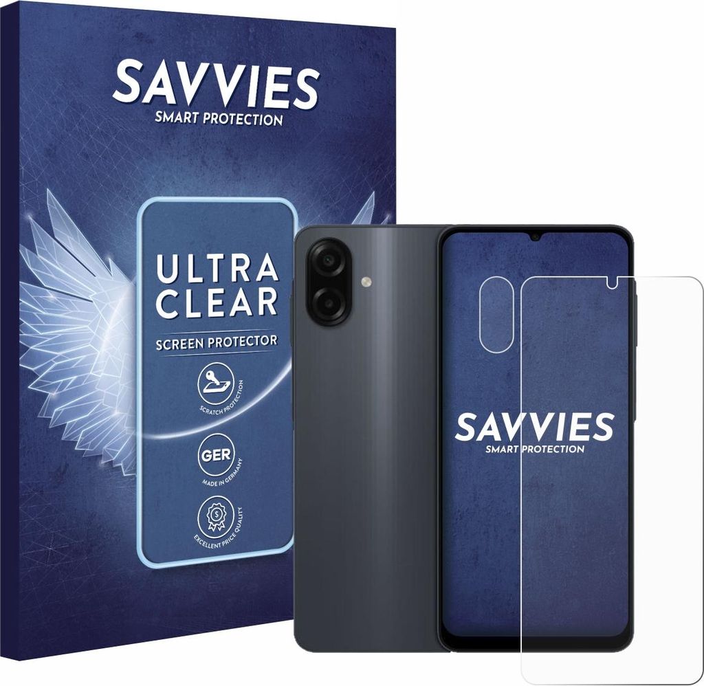 18x Für Samsung Galaxy A07 (Display+Kamera) Schutzfolie Savvies Displayschutz Display Schutz Folie Klar Transparent