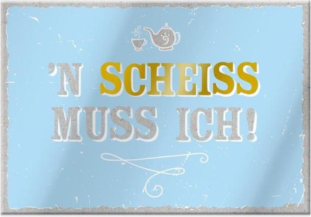 Magnet - mit Umschlag - Scheiss - ca. 8,2 x 6 cm