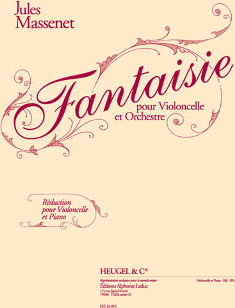 Massenet Fantaisie Violoncelle Et Piano