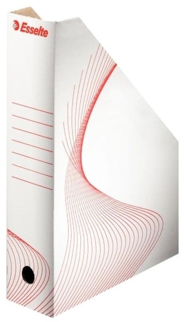 Porte-revues A4 Esselte Standard, carton, dos 8 cm, blanc Image du produit 