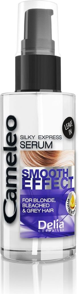 Cameleo Silver Serum for Blonde Grey Bleached Hair No Yellow Colour UV Protection with Poppy Seed Oil Intensive Treatment for Highlighted Hair Para...
