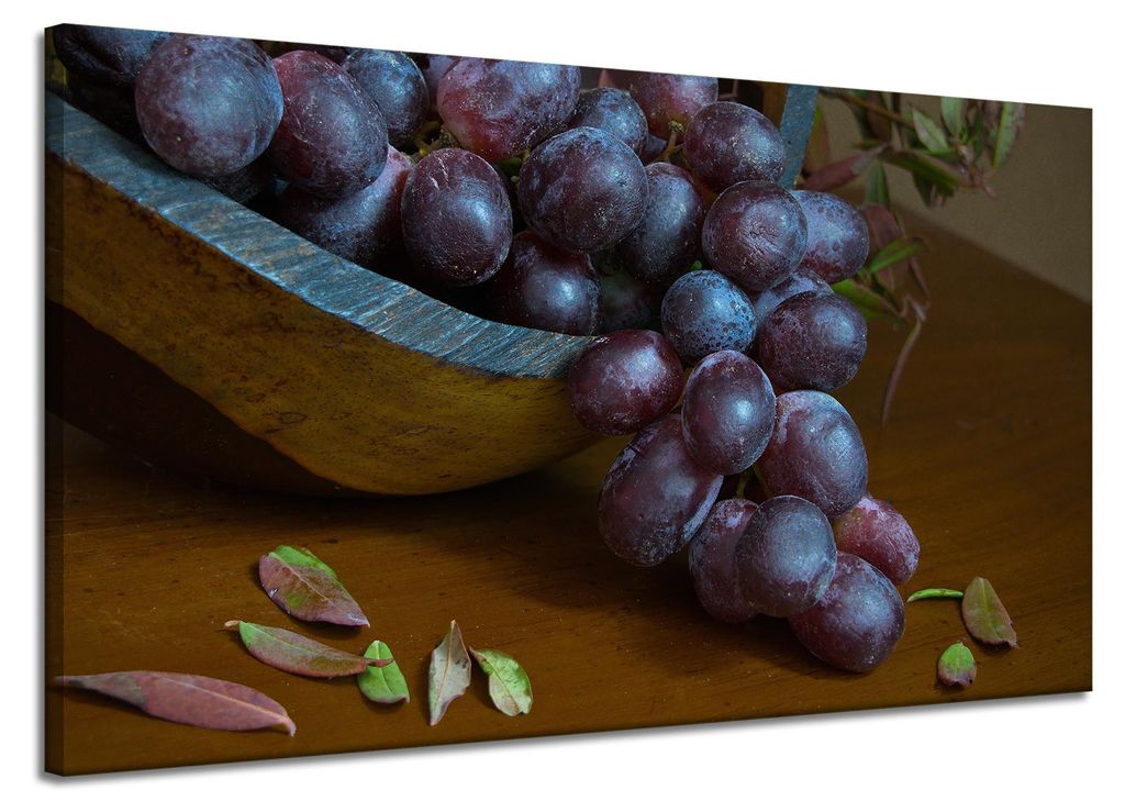 Leinwanddruck „Küche Traube“, 120 x 70 cm