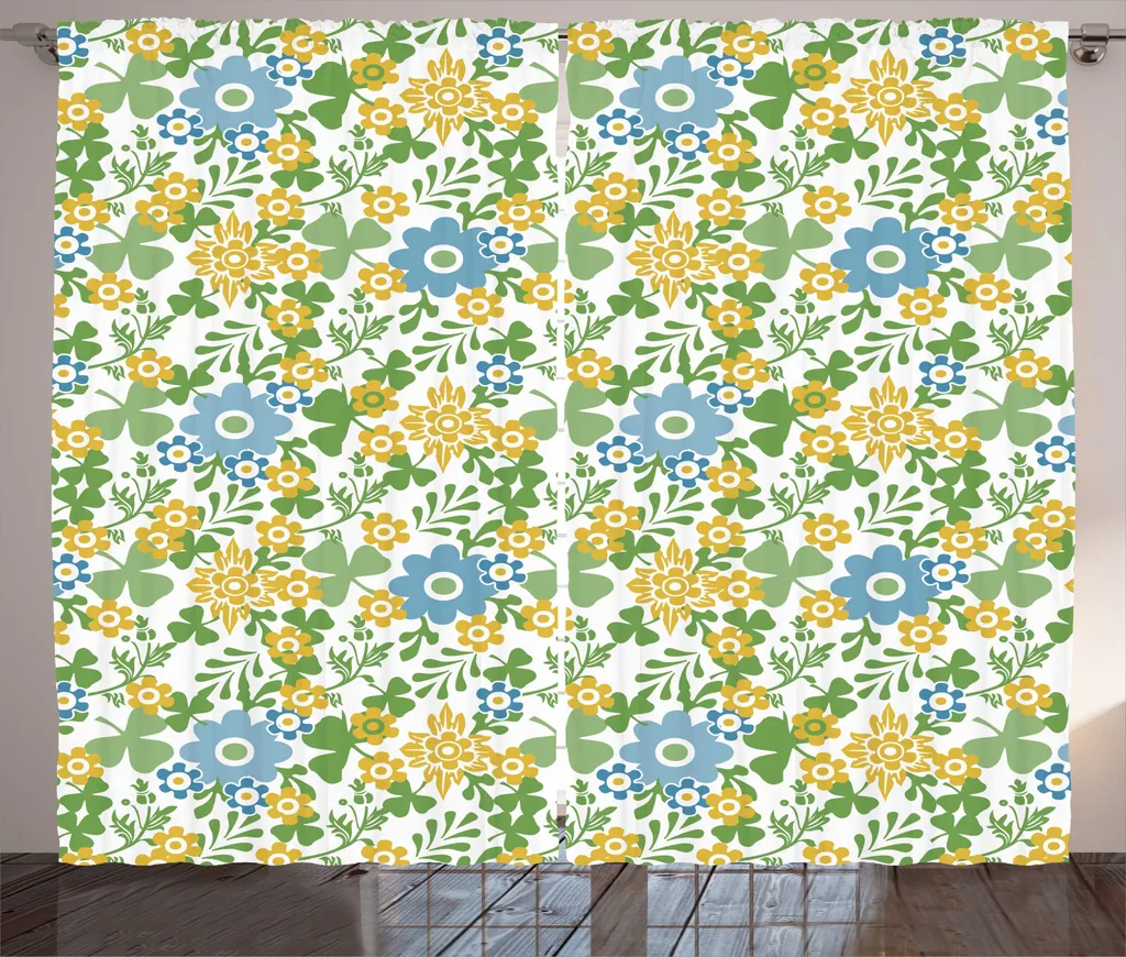Rideau Large 280x225cm : Solution Anti-Vis-à-Vis Déco à Motif Graphique