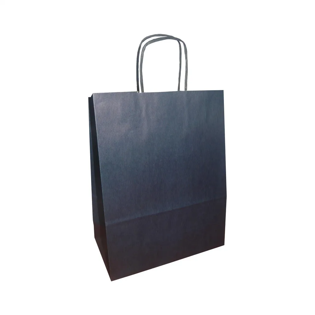 Shopper di Carta AWIH Blu Navy 32x12x41 cm | Stock 150 Pezzi Resistenti