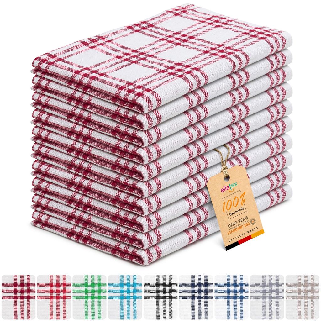 EllaTex 10er Pack Geschirrtücher Geschirrhandtücher 50x70 Produktbild 