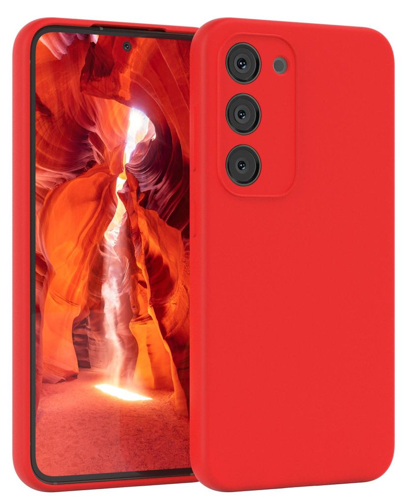 EAZY CASE Silikonhülle für Samsung Galaxy S23 Silikon Backcover Schutz in Rot