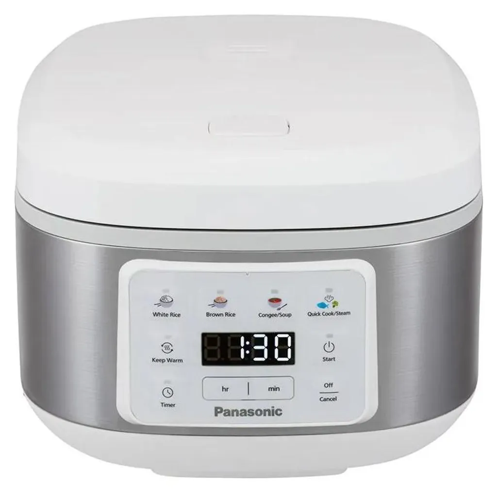 Cuiseur à riz Panasonic SR-DA152WXE compact blanc avec panier vapeur