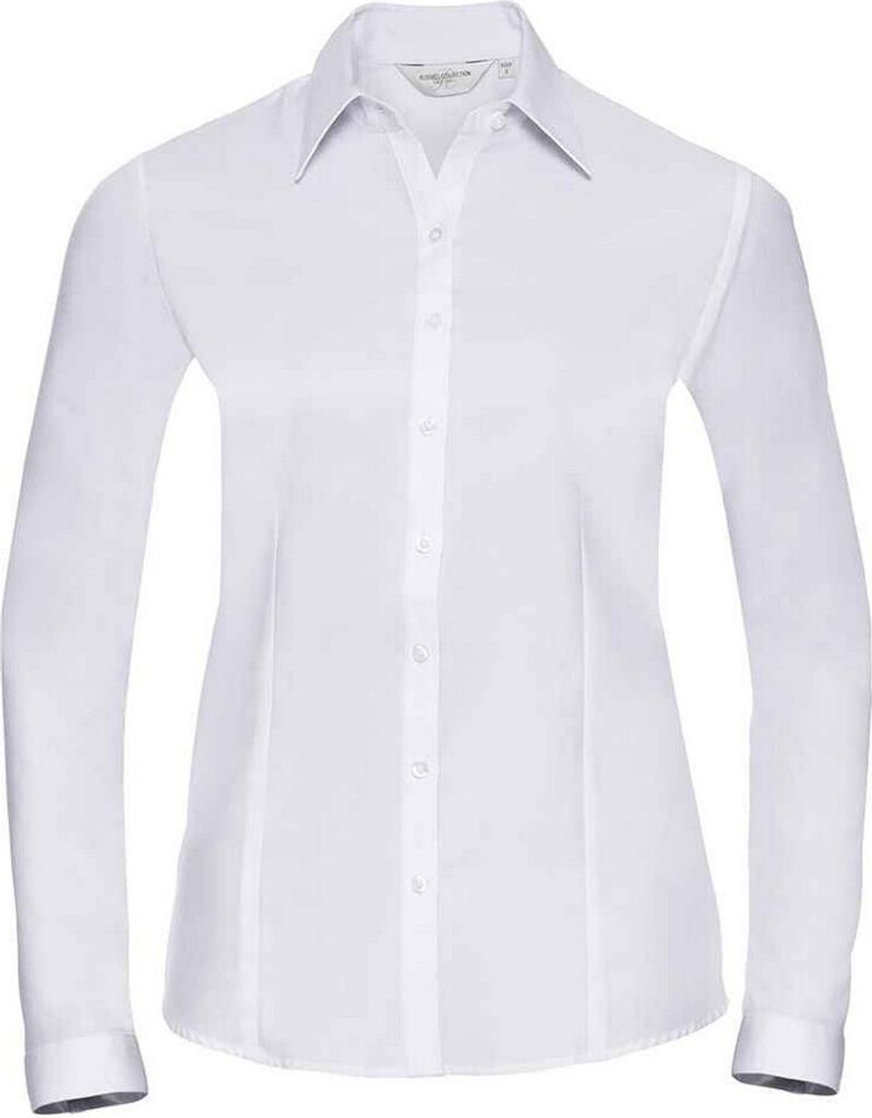 Russell Collection - Formelles Hemd für Damen Langärmlig PC5801 (38 DE) (Weiß)