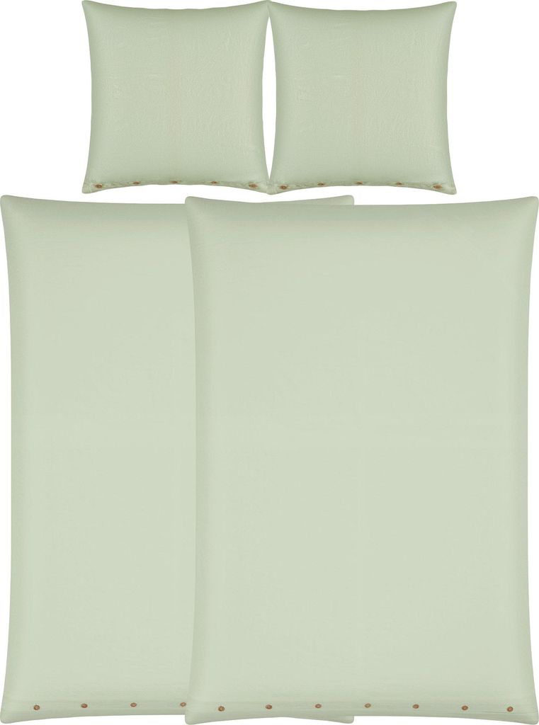 Erwin Müller Bettwäsche Sparpaket Deggendorf" 4-teilig jade 2x 155x220 cm + 2x 80x80 cm"