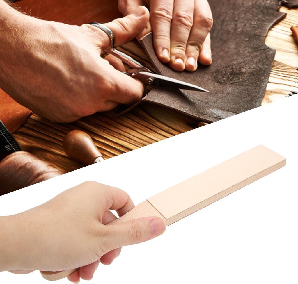 Doppelseitiger Leder-Streichriemen, vielseitig einsetzbar, leicht, tragbar, einfach zu bedienen, DIY-Streichriemen-Set für Zuhause