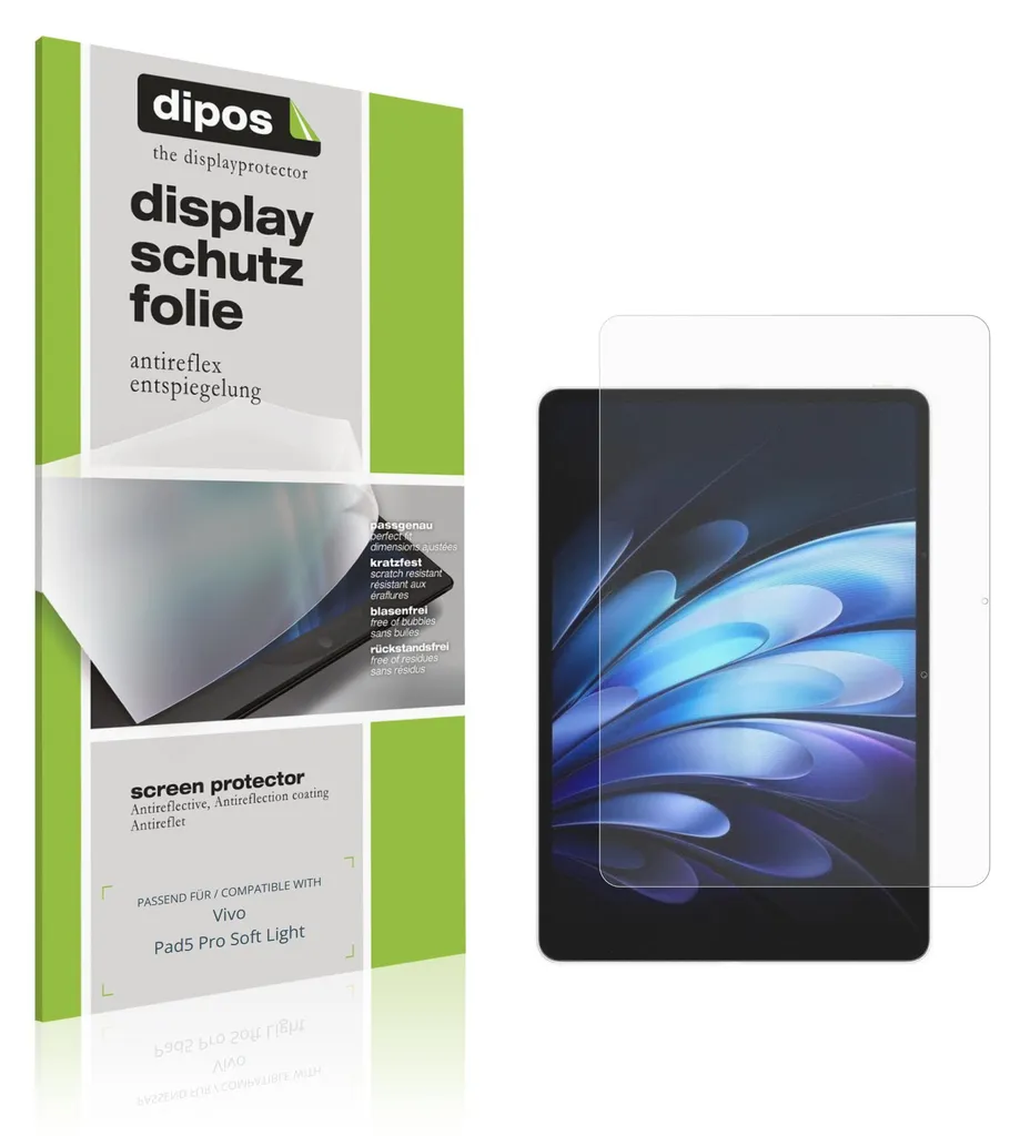 Protecteur d'écran Antireflet pour Vivo Pad5 Pro - Pack de 2 Films de dipos