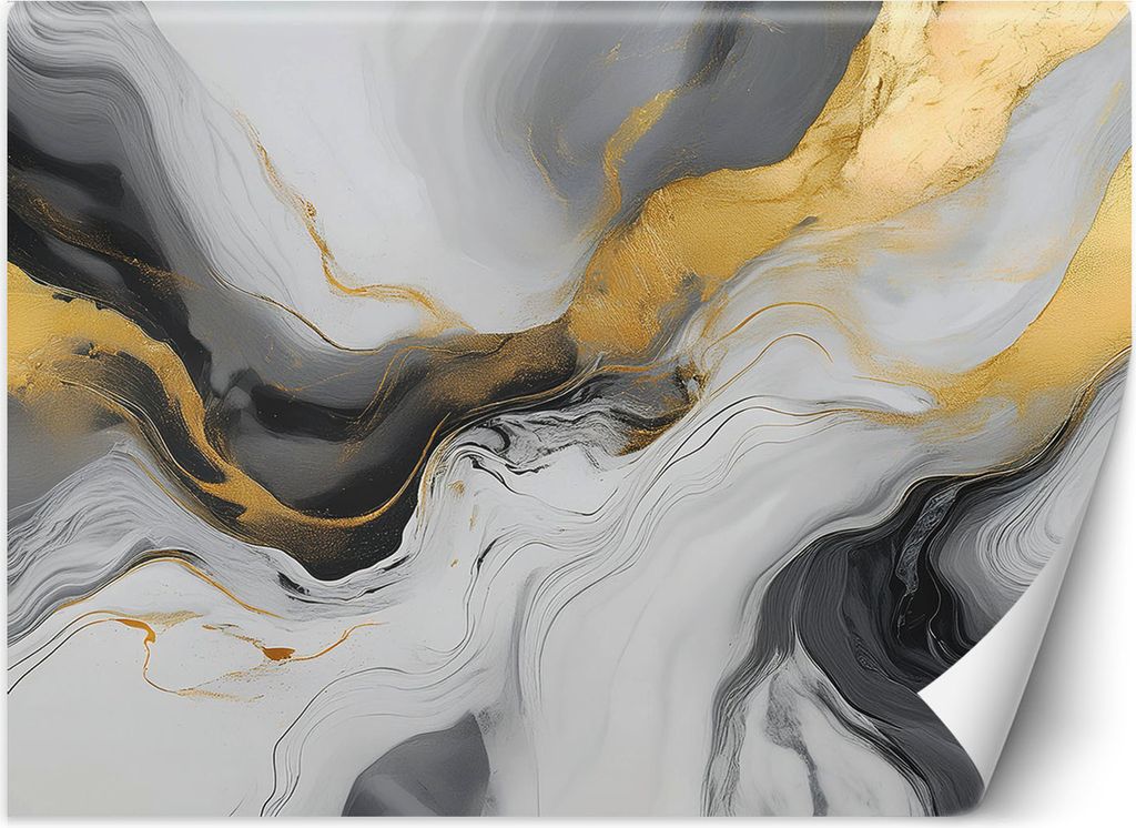 Vlies fototapete Marmor Gold Abstraktion 200x140 cm Feeby Grau inkl. Kleber einfache Montage