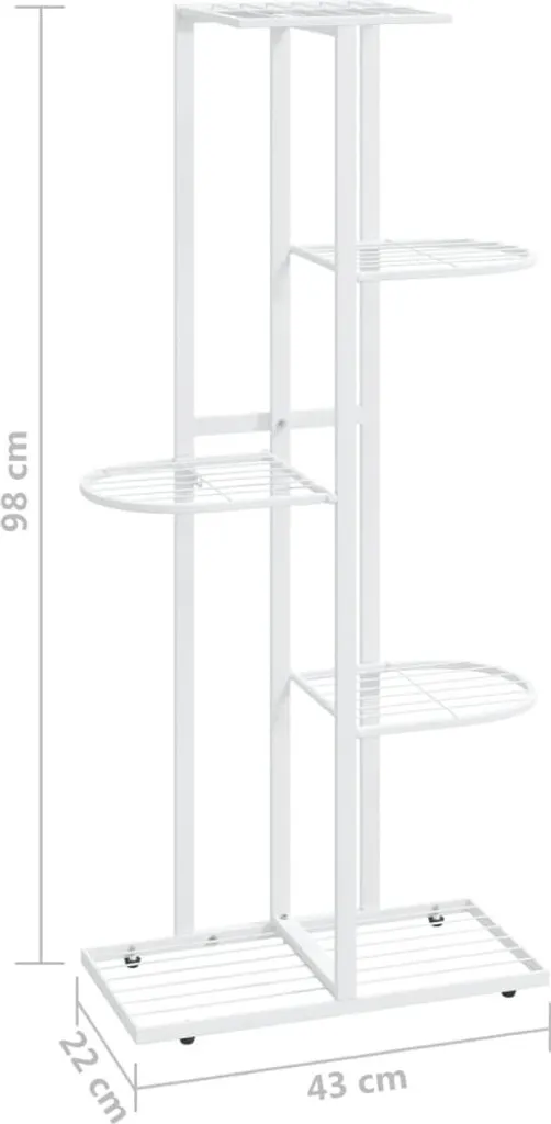 Support fleurs vertical 5 niveaux blanc pour optimiser vos petits espaces - 7