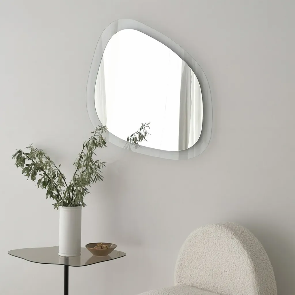 Miroir anti-éclats en verre trempé Aqua Soho transparent 67 x 85 cm