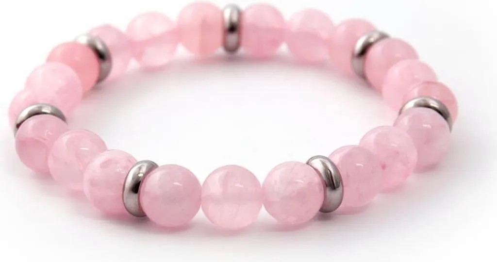 Bracelet jade rose MINK33/17 : Pierres naturelles et finitions premium