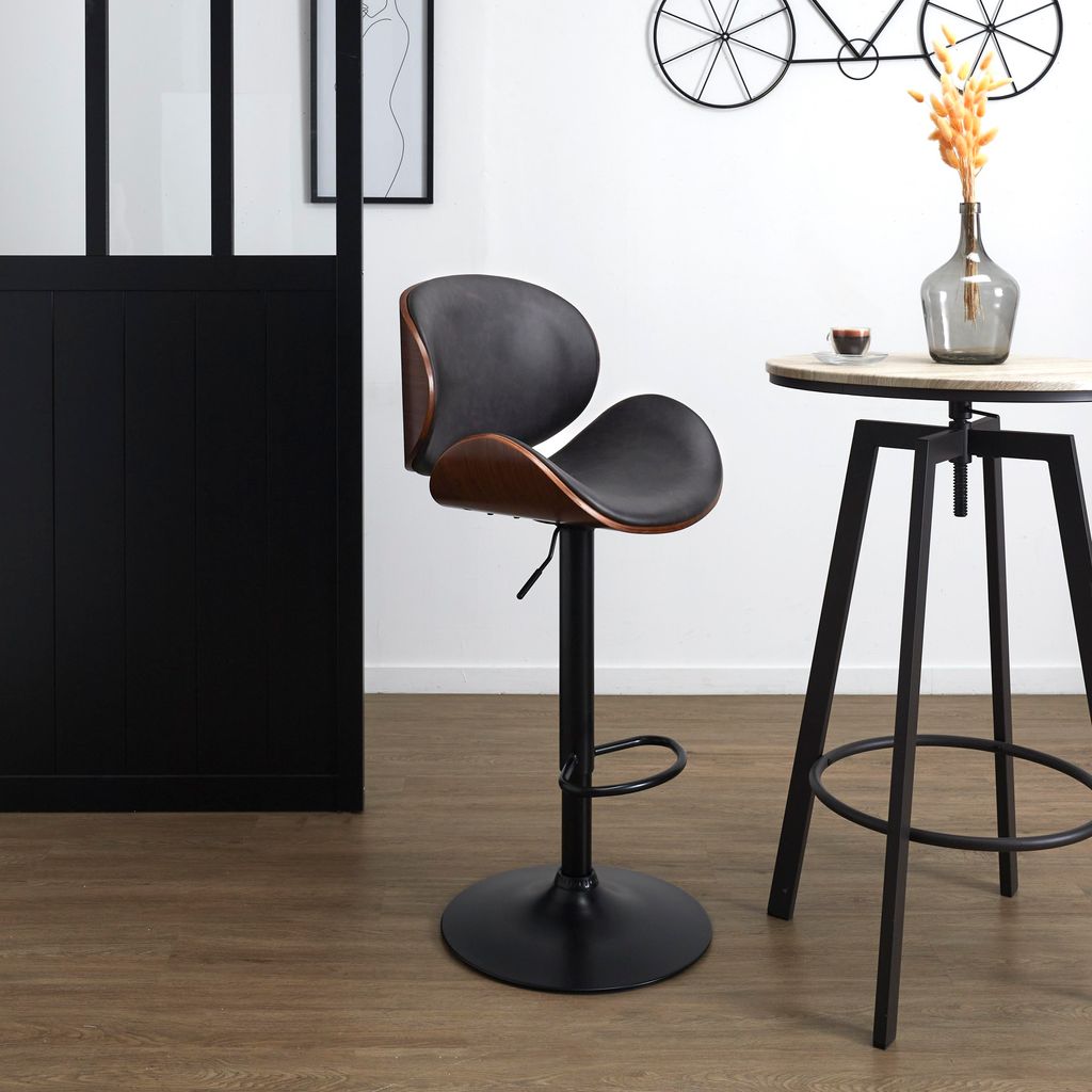 Reno Schwarzer Barstuhl Home Deco Factory