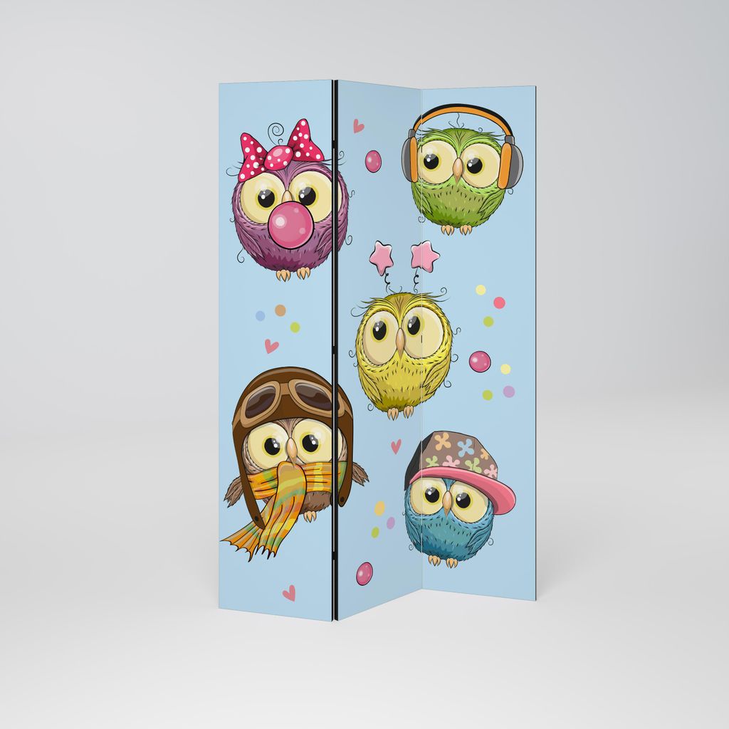 SpaceRebels Paravent Raumteiler - 3-teilig Raumtrenner, Druck 2-Seite - Raumtrenner - Trennwand Wohnung - Room Divider - Spanische Wand Deko Modern...