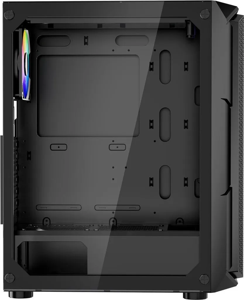 Boîtier PC Gaming ATX Mi-Tour avec 4 Ventilateurs ARGB 120mm Inclus