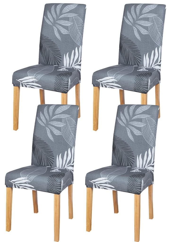 Stuhlhussen, 4er-Set, universelle bi-elastische Stuhlhussen, moderne Stretch-Stuhlhussen, abnehmbar und waschbar für Speisesäle, Hotels, Bankette...