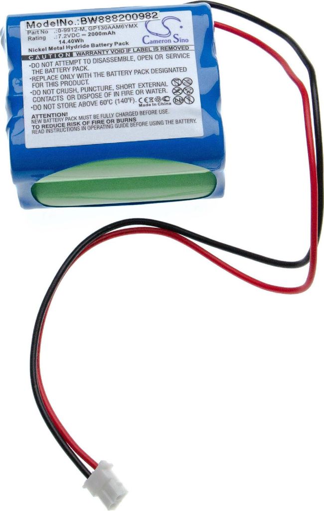 vhbw Akku Ersatz für Visonic GP65AAM6YMX, LTT-AA1300LSDX6Y, GP211ATH6XML, GP220AAH6YMX für Alarmanlage, Alarmsystem (2000 mAh, 7,2 V, NiMH)