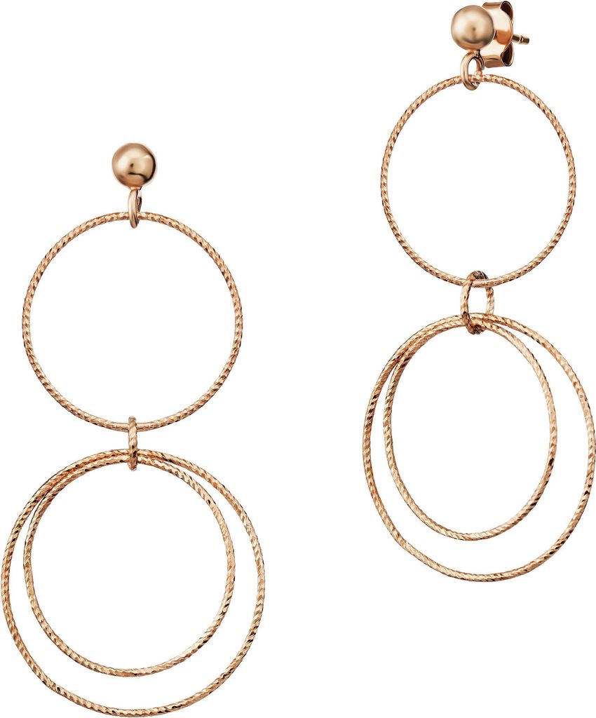 Der Kettenmacher Fantasy Ohrstecker 925/- Sterling Silber 5,2cm rosé ohne 148220002-2