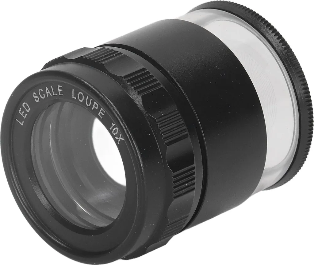Loupe de mesure 10X avec éclairage 8 LED et graduation interchangeable