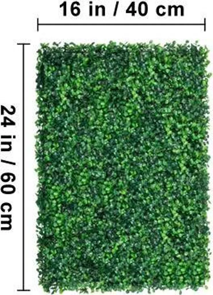 Mur Végétal Artificiel Décoratif 24x16in pour Jardin et Déco Intérieure