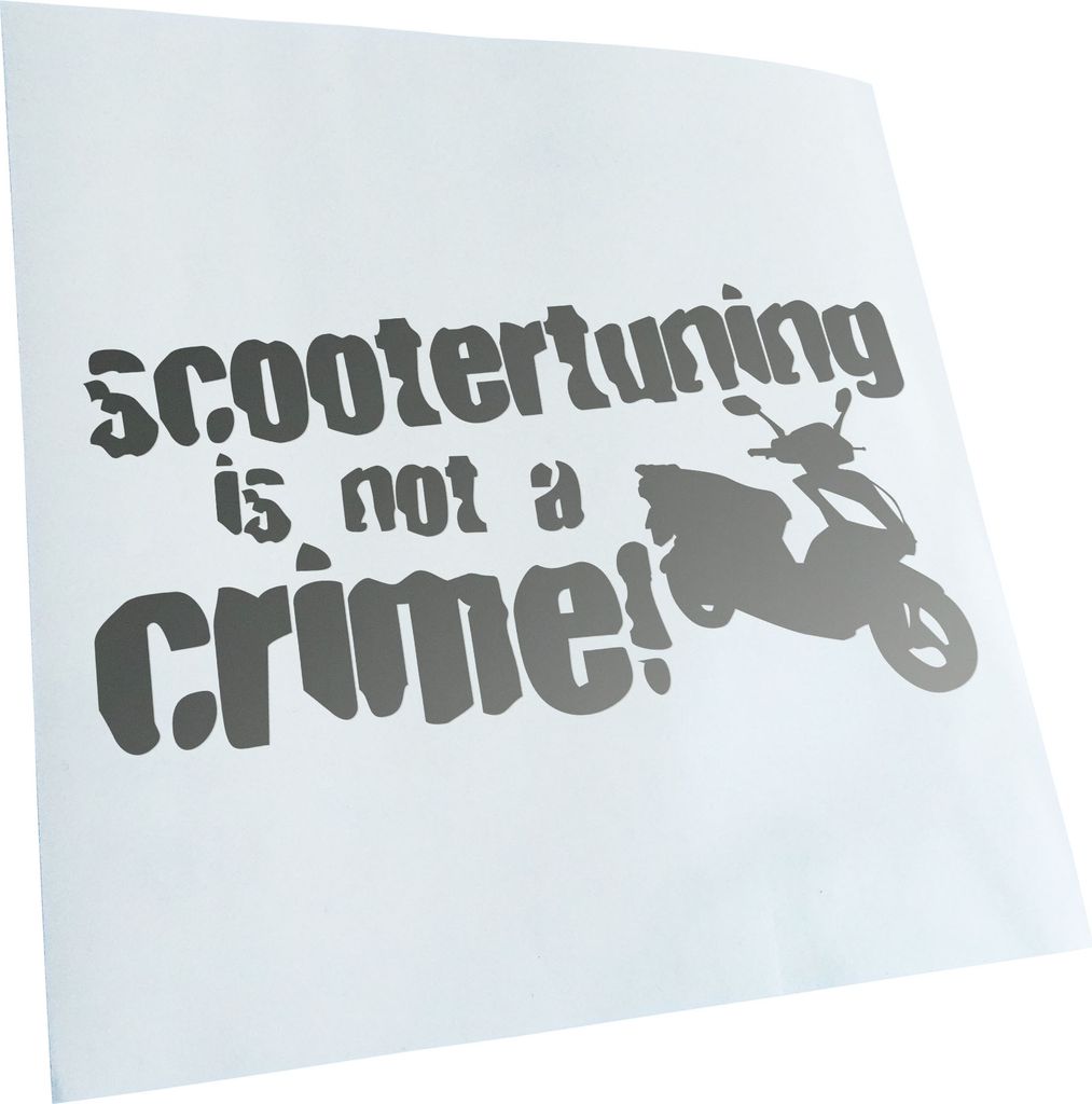 hauptsachebeklebt Kiwistar - Autoaufkleber - Scootertuning is not a Crime! Design 1 Heckscheibe - Aufkleber für Auto Kfz Fahrrad, LKW, Truck Mofa