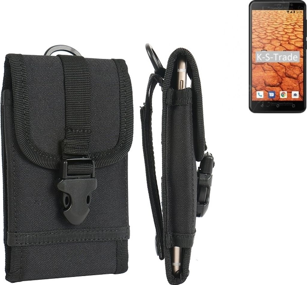 K-S-Trade Handyhülle kompatibel mit Energizer Energy E500 Gürteltasche Holster Handytasche Gürtel Tasche Schutzhülle Robuste Handy Schutz Hülle
