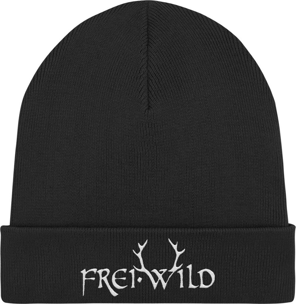 Frei.Wild - Geweih - Strickmütze schwarz mit Krempe