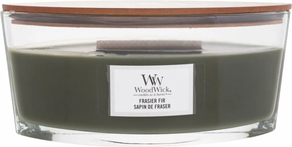 Bougie WoodWick Frasier Fir 453g pour une Ambiance de Noël Naturelle