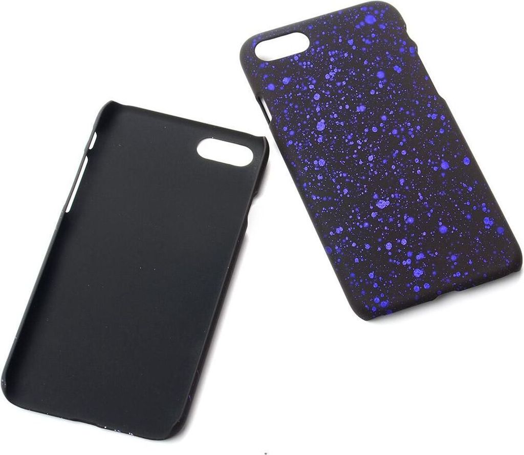 Handy Hülle Schutz Case Bumper Schale für Apple iPhone 8 3D Sterne Lila