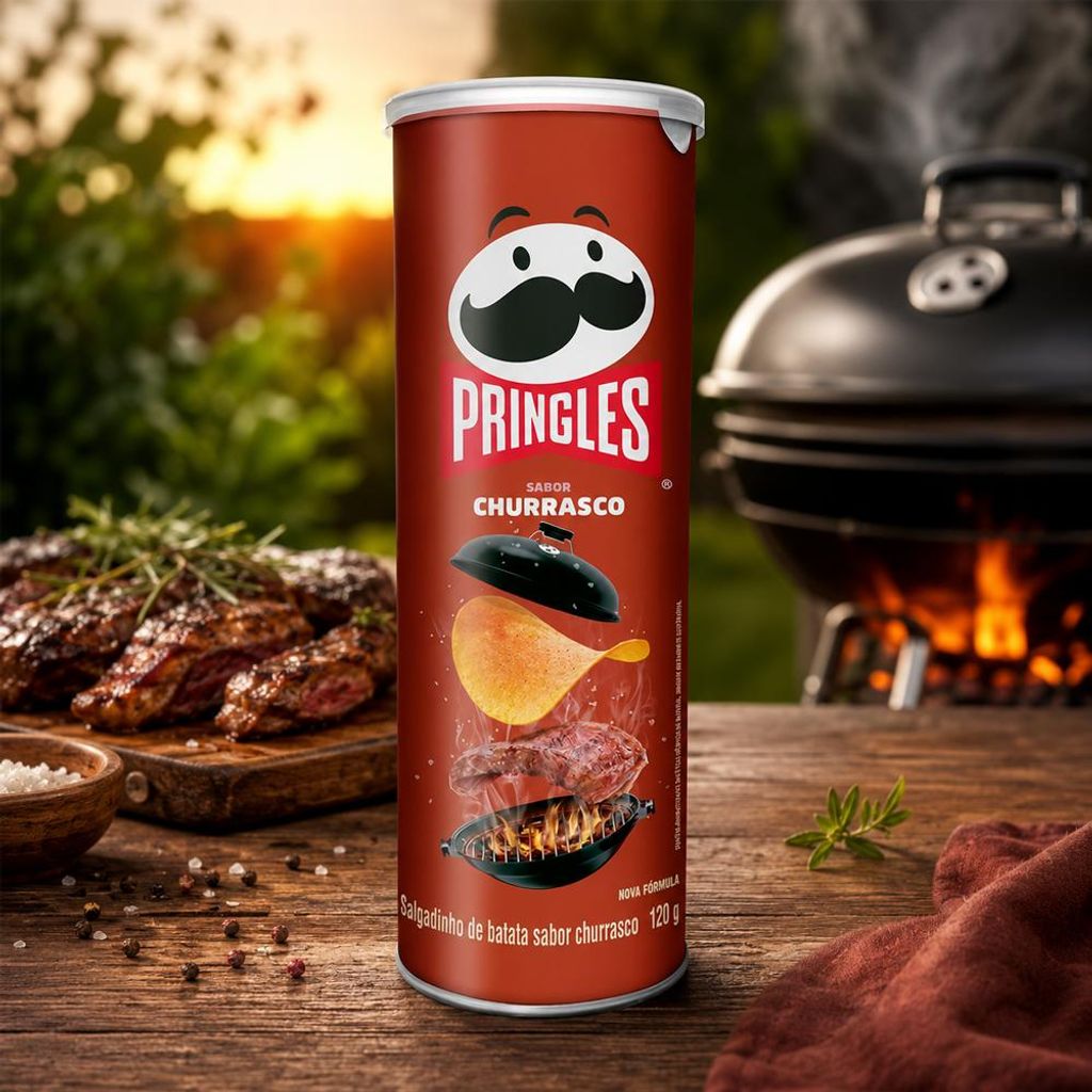Pringles Sabor Churrasco 109g (Brasilien) Produktbild 