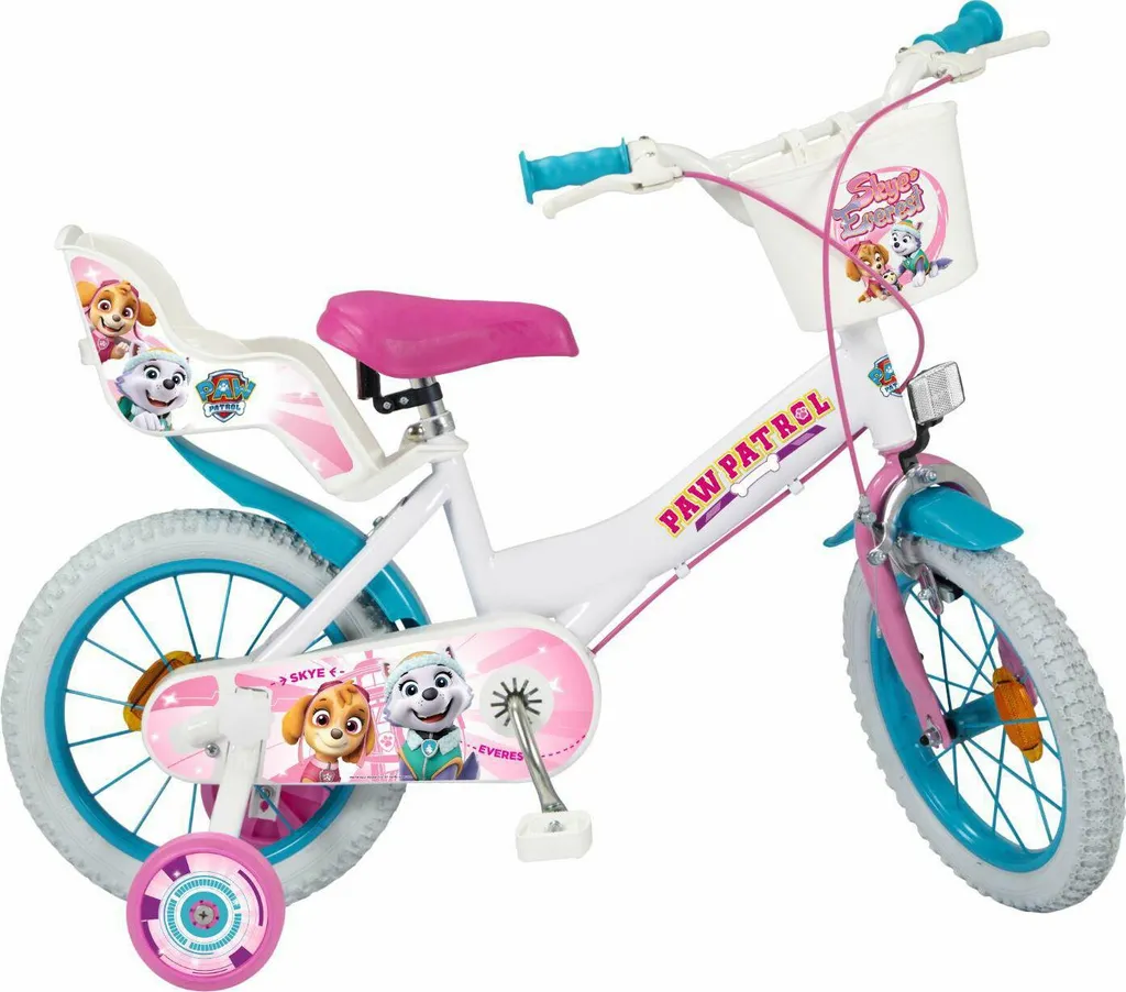 Bicyclette Enfant 14" Pat' Patrouille Toimsa Blanc avec Petites Roues