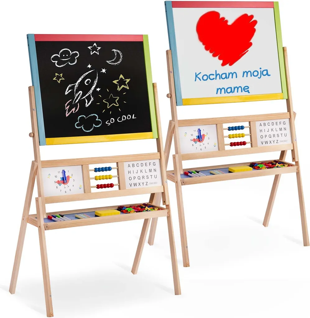 Tableau Éducatif Enfant Multicolore avec Support Magnétique et Horloge - 2