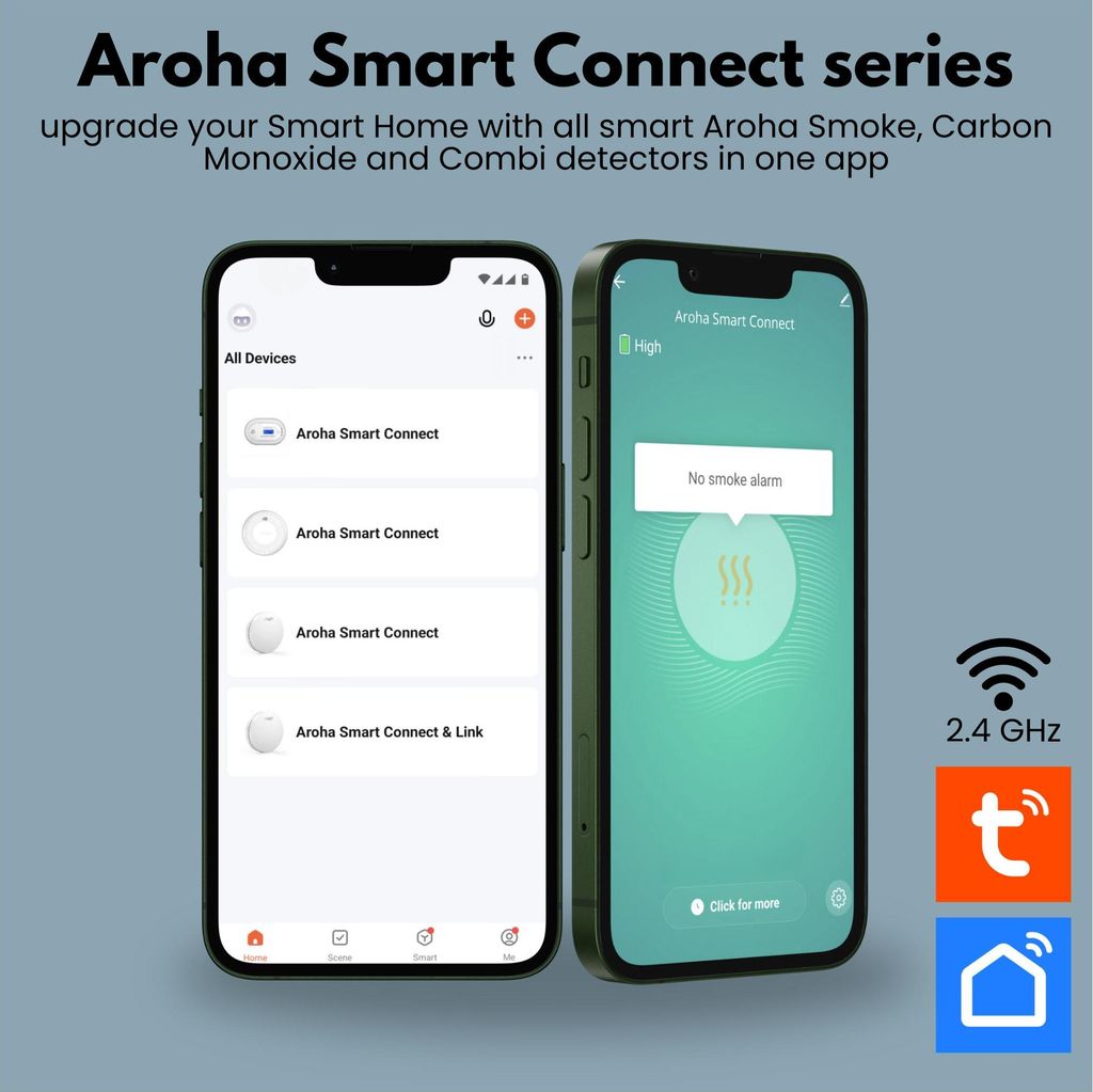 Aroha Smart Connect Smart Smoke Detector WLAN - 10 rokov Obrázok produktu 