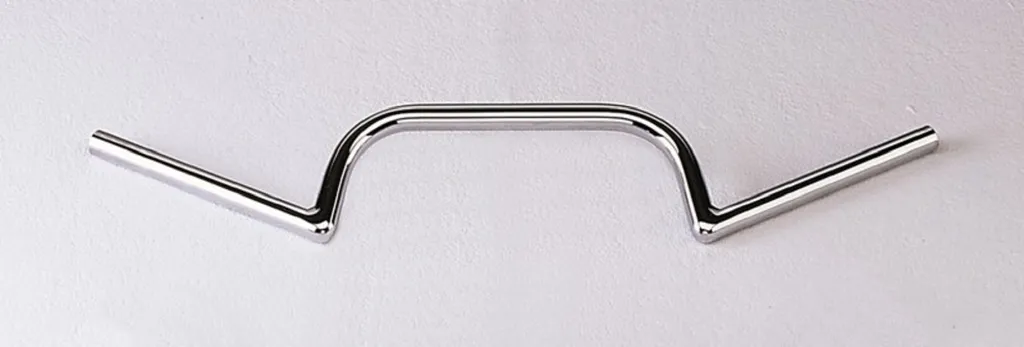 Guidon de moto custom FEHLING type M en acier chromé 22mm long 69,4cm