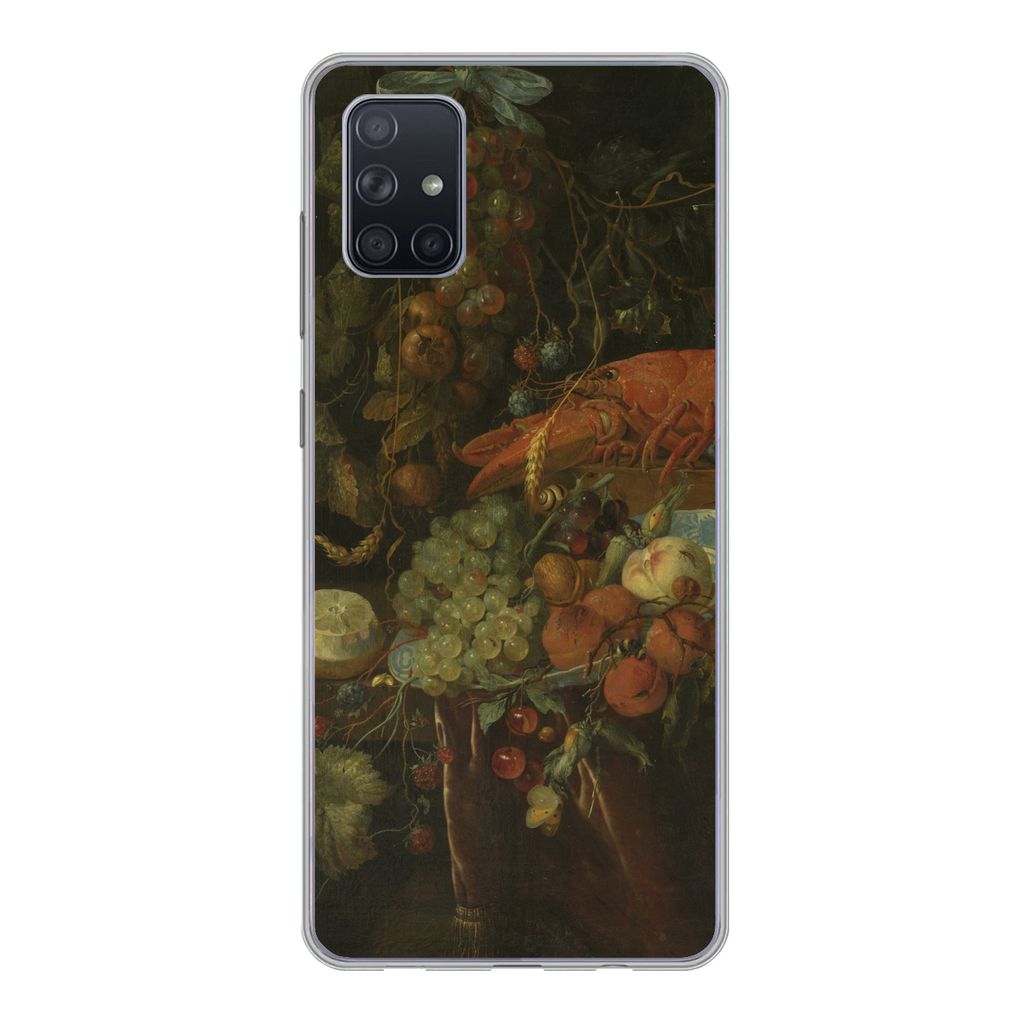MuchoWow Handyhülle Schutzhülle Hülle für Samsung Galaxy A71 Stilleben mit Obst und einem Hummer - Gemälde von Jan Davidsz. de Heem Silikon ...