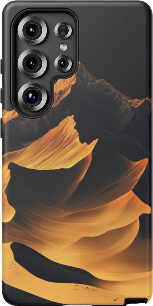 Goldenes Bergpanorama im Farbverlauf – Hülle Kompatibel mit Galaxy S25 Ultra