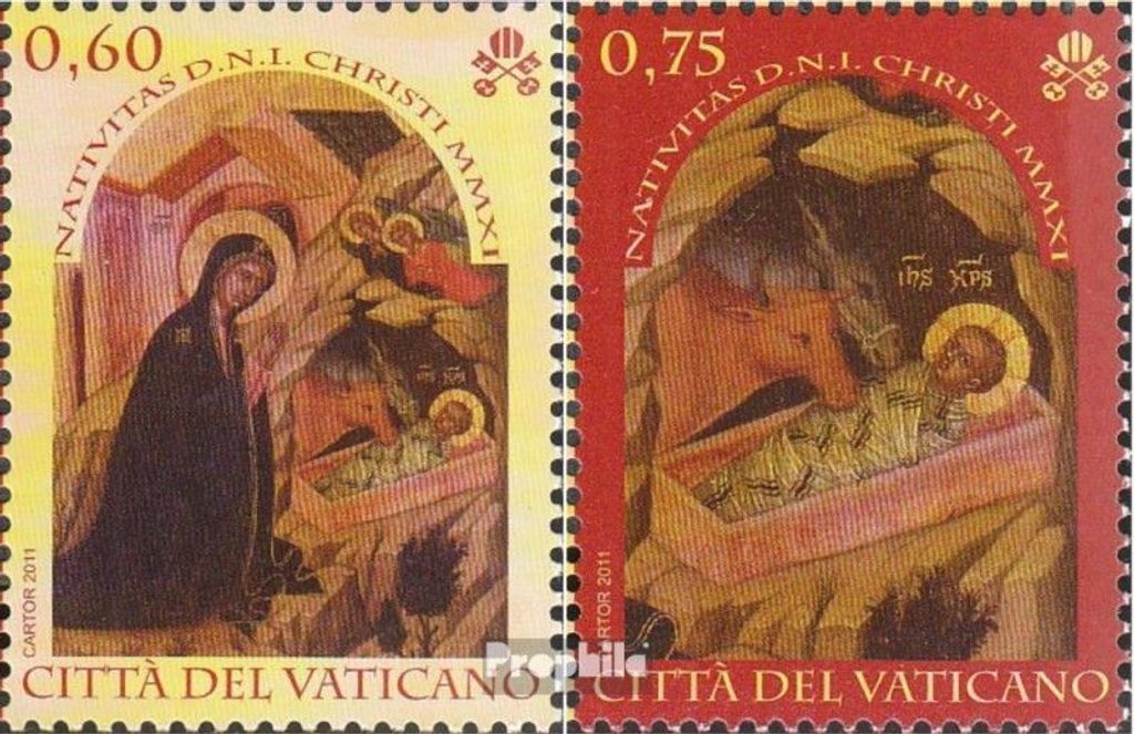 Briefmarken Vatikanstadt 2011 Mi 1728-1729 (kompl.Ausg.) Produktbild 