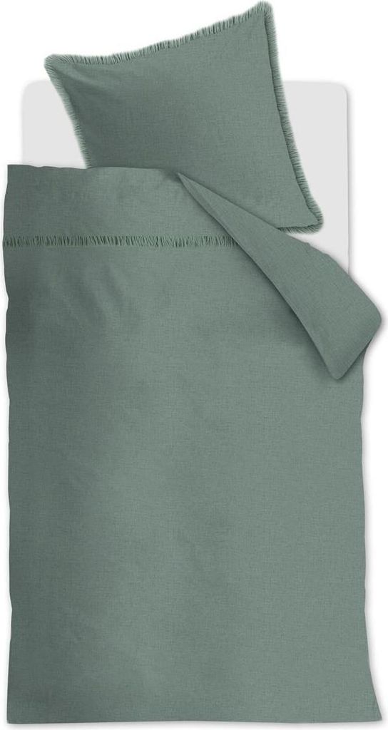 Rivièra Maison Bettwäsche Sire Green 135X200 135 x 200 cm + 1x 80 x 80 cm 1 Bettbezug, 1 Kissenbezug Grün