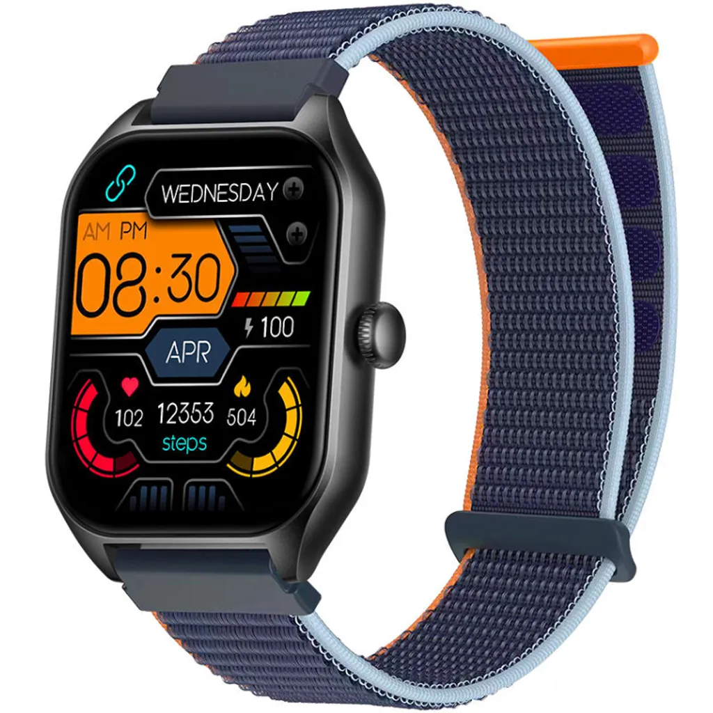 Rubicon RNCF03-1 Smartwatch Nero+ Cintura Parci Blu/Arancione
