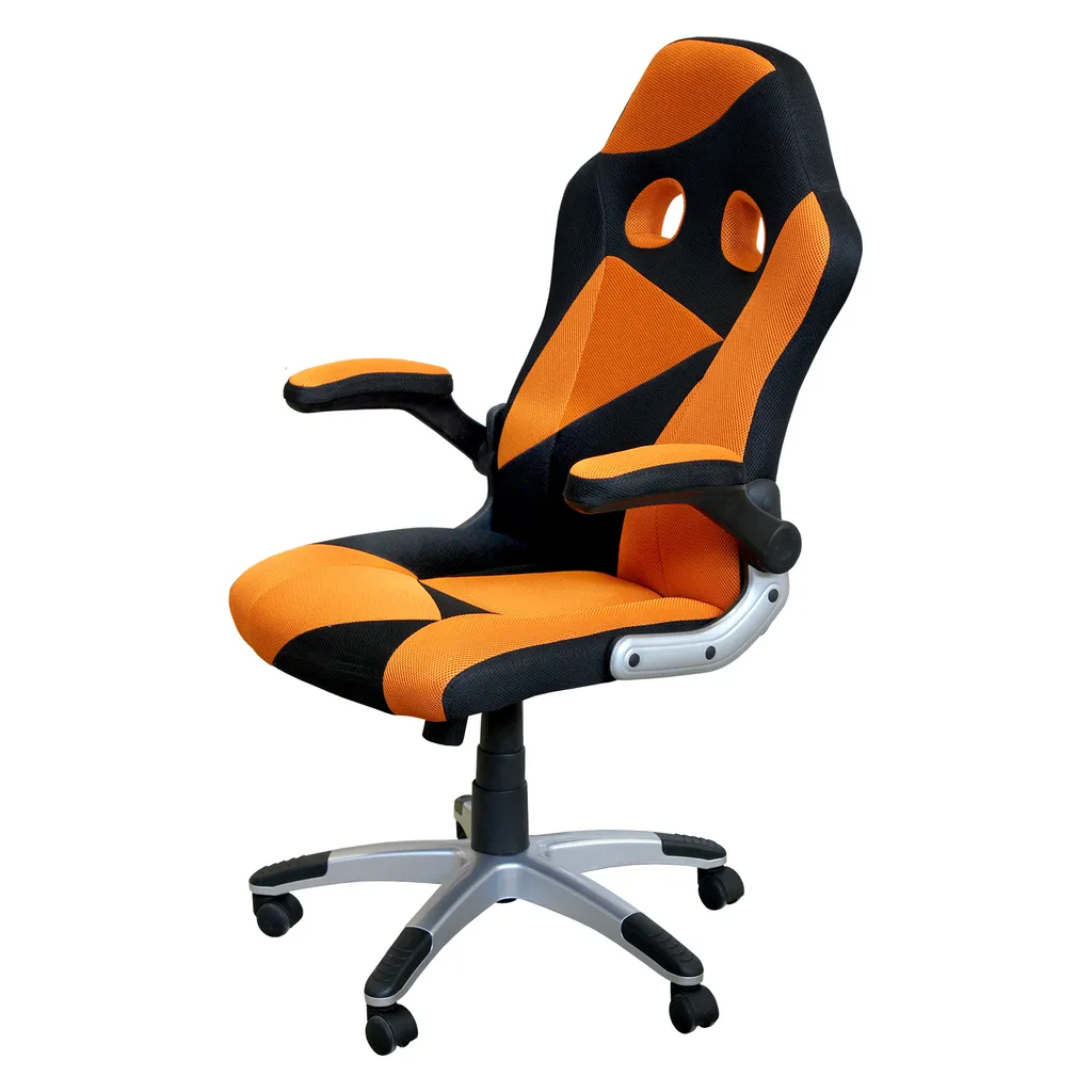 Siège Gaming RACER ORANGE pour Télétravail et Jeu Vidéo Prolongé