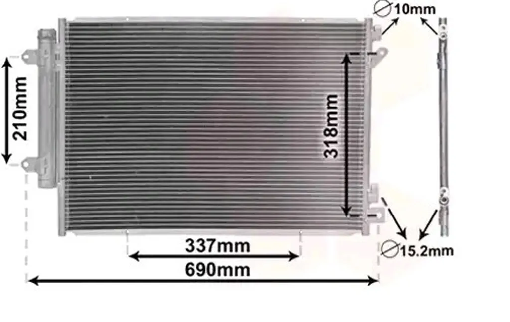 Condenseur de Climatisation avec Déshydrateur pour Suzuki Vitara LY