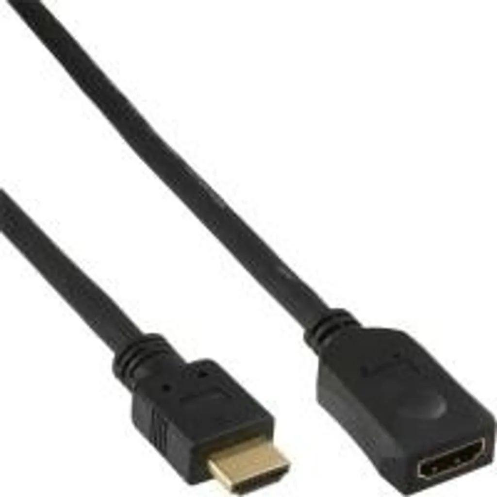 HuaLiSiJi HDMI Prolunga Montaggio a Pannello 4K 60Hz Cavo HDMI Maschio Femmina 90 Gradi per computer, lettore Blu Ray TV (Incurvato verso sinistra, 0.5 m