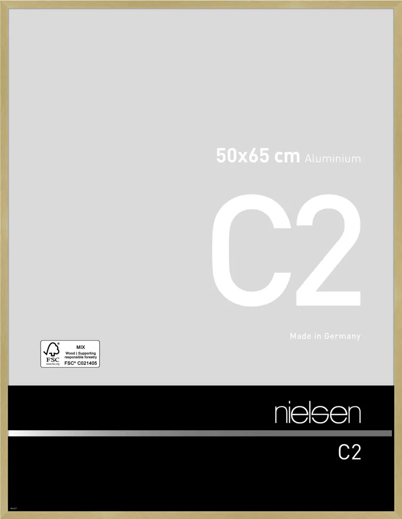 Telaio Nielsen in alluminio C2 50x65 cm testurizzato oro opaco