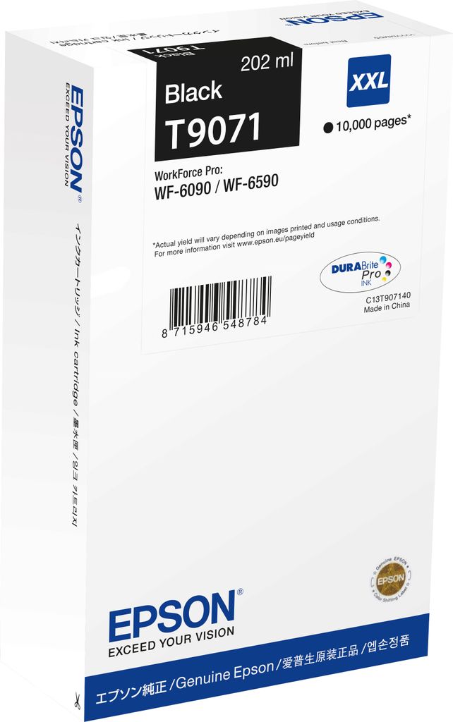 Epson Tintenpatrone T9071 Schwarz XXL (ca. 10.000 Seiten)