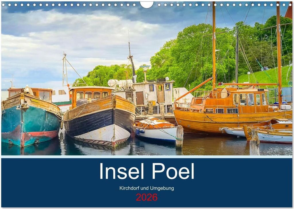 Insel Poel Kirchdorf und Umgebung (Wandkalender 2026 DIN A3 quer), CALVENDO Monatskalender