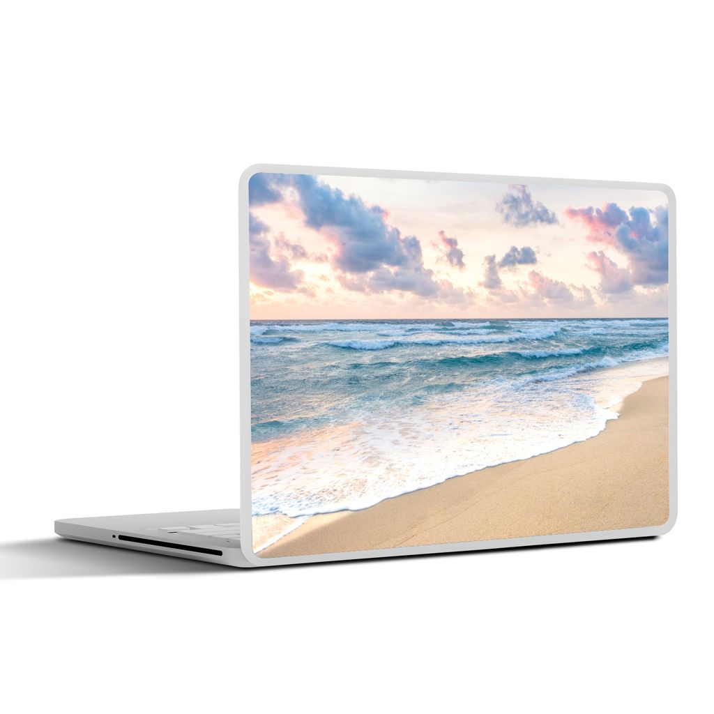 MuchoWow Laptop Aufkleber Sticker Cover Strand - Wolken - Pastell 32.5x23.5 cm - Sticker für Laptop - Selbstklebend